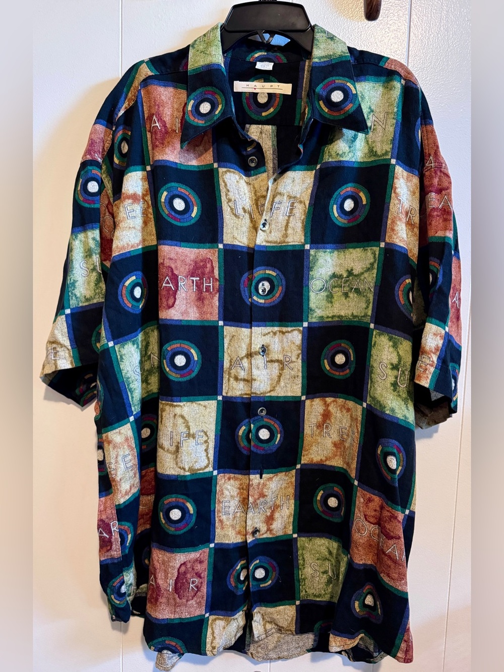 Vintage Haupt Multicolor Short-Sleeve Button-Down Shirt